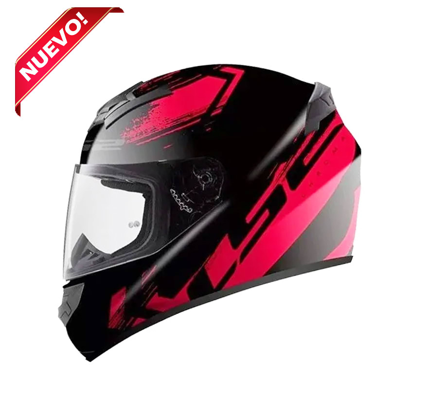 CASCO LS2 FF 352 CHROMA NEGRO ROJO1