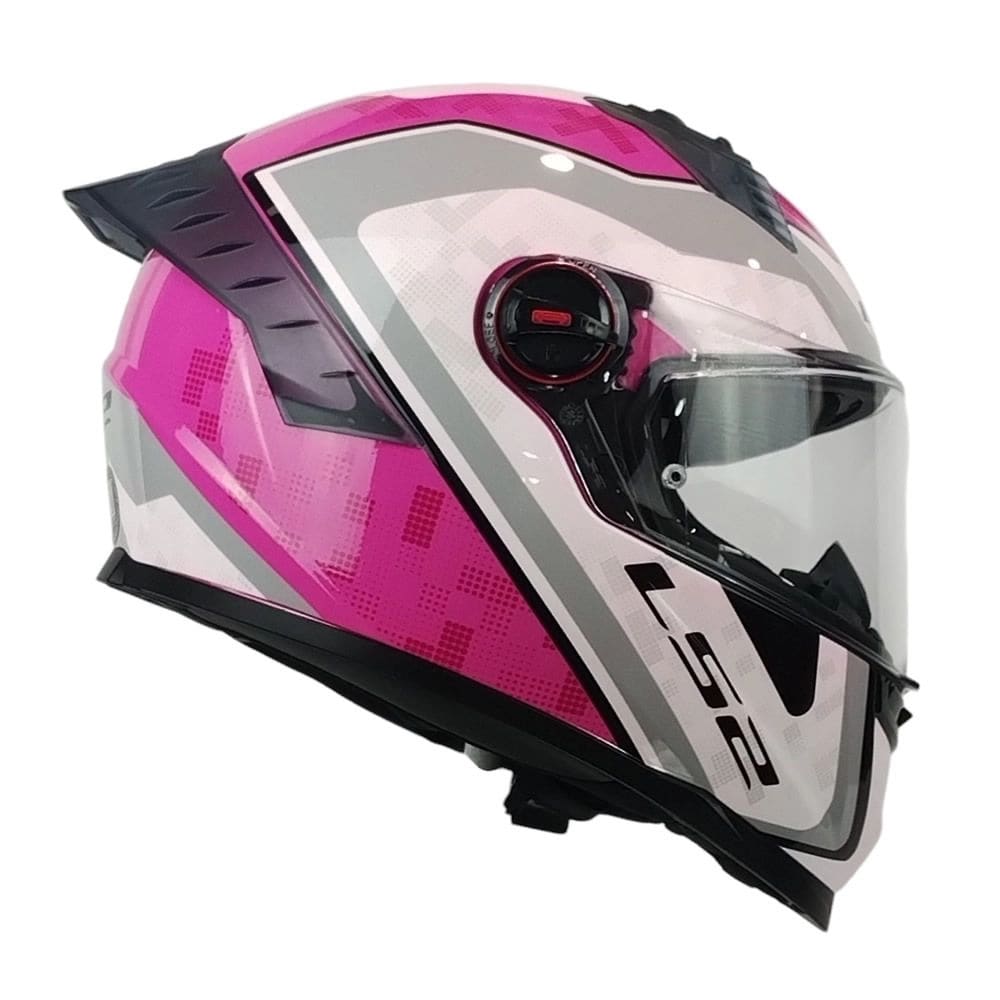 CASCO LS2 FF816 COSMOS STRIKE PINK GREY SPOILER T5