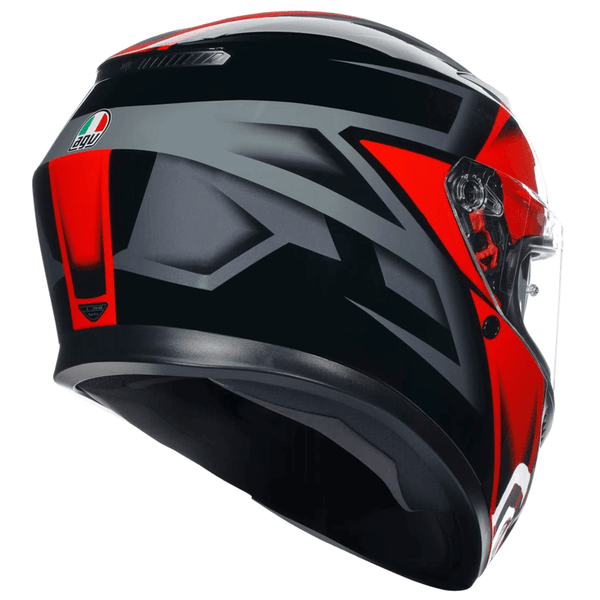 CASCO AGV K3 (2023) COMPOUND NEGRO ROJO3