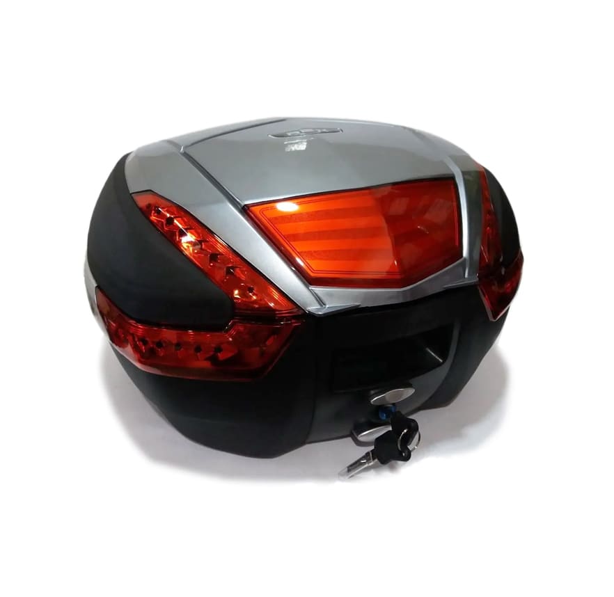 MALETA TOP CASE REX E-62 DE 38 LITROS NEG/GRIS1