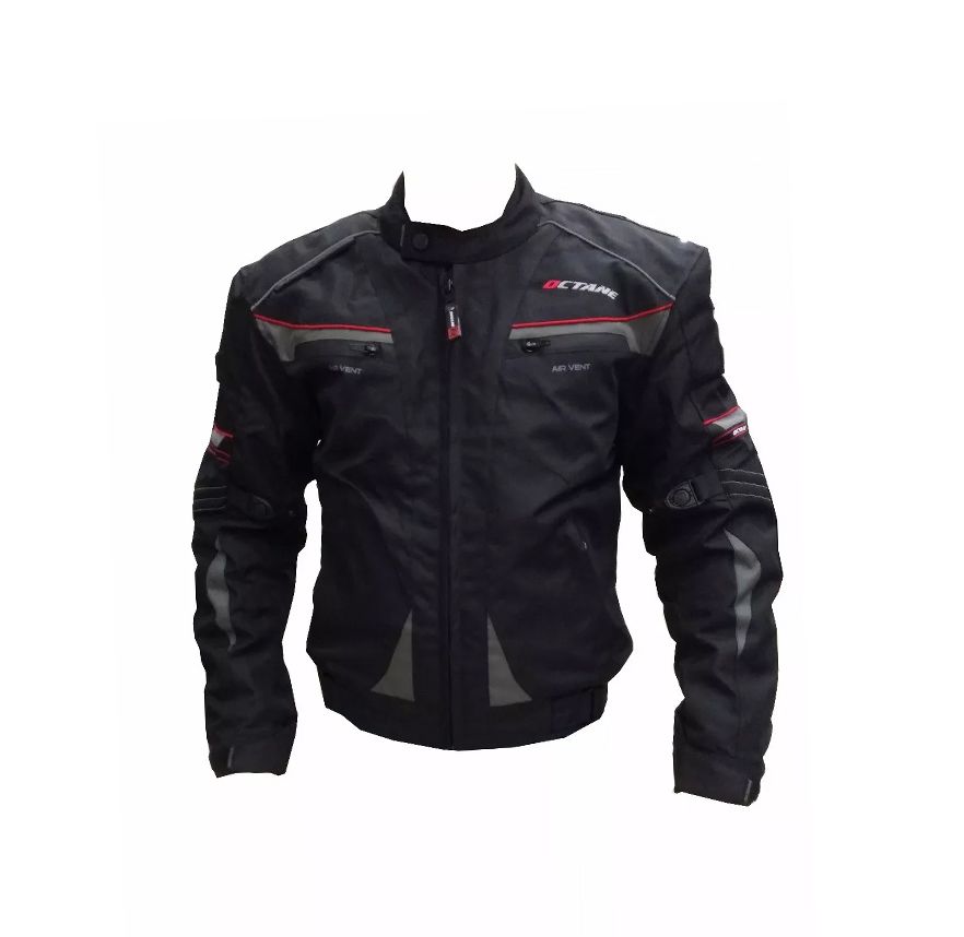 CHAQUETA OCTANE DRIVE NEGRA ROJA1