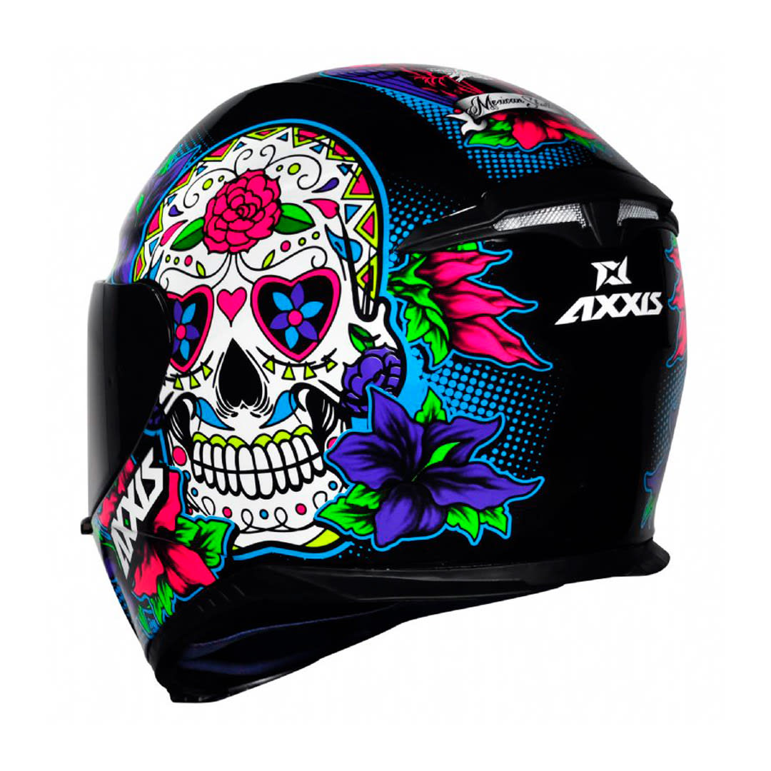 CASCO AXXIS EAGLE SV MEXICAN SKULL A1 NEGRO6