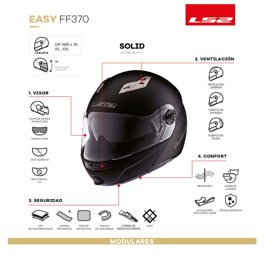 CASCO LS2 FF 370 EASY FULL NEGRO MATE3