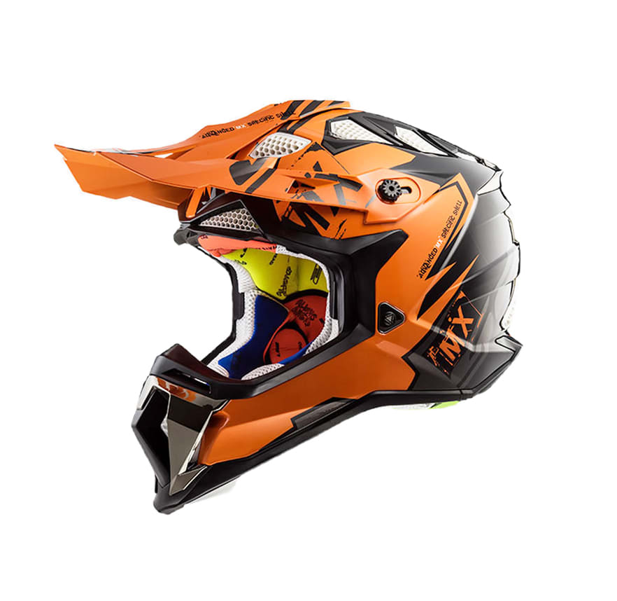 CASCO LS2 MX 470 SUBVERTER EMPEROR NEG/NARANJO1