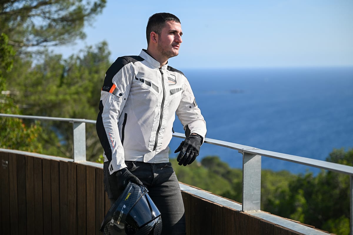 CHAQUETA LS2 GARDA AIR NEGRA ROJA2