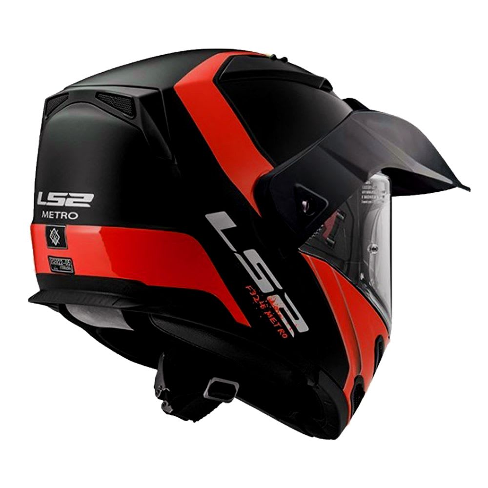 CASCO LS2 FF 324 METRO EVO NEGRO NARANJO MATE2
