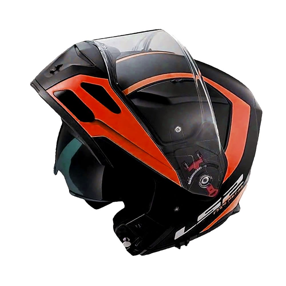 CASCO LS2 FF 324 METRO EVO NEGRO NARANJO MATE3