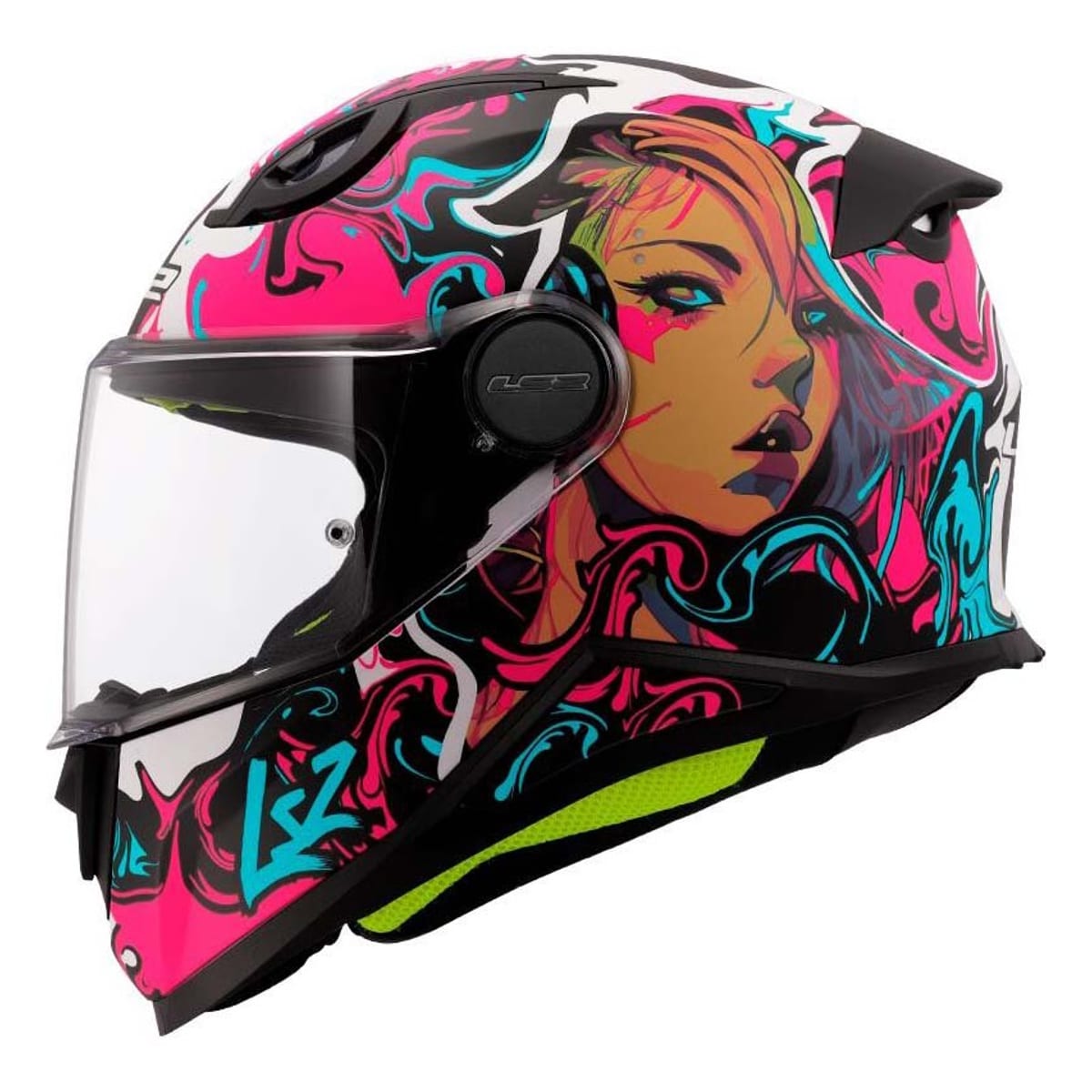 CASCO LS2 FF812 KIDS CYBERG MORADO CELESTE MATE1