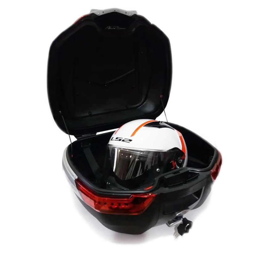 MALETA TOP CASE REX E-62 DE 38 LITROS NEG/GRIS2