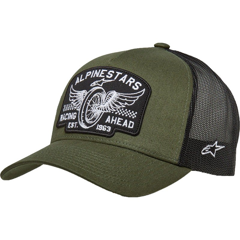 ALPINESTARS GORRO HERITAGE PATCH TRUCKER VERDE MILITAR1