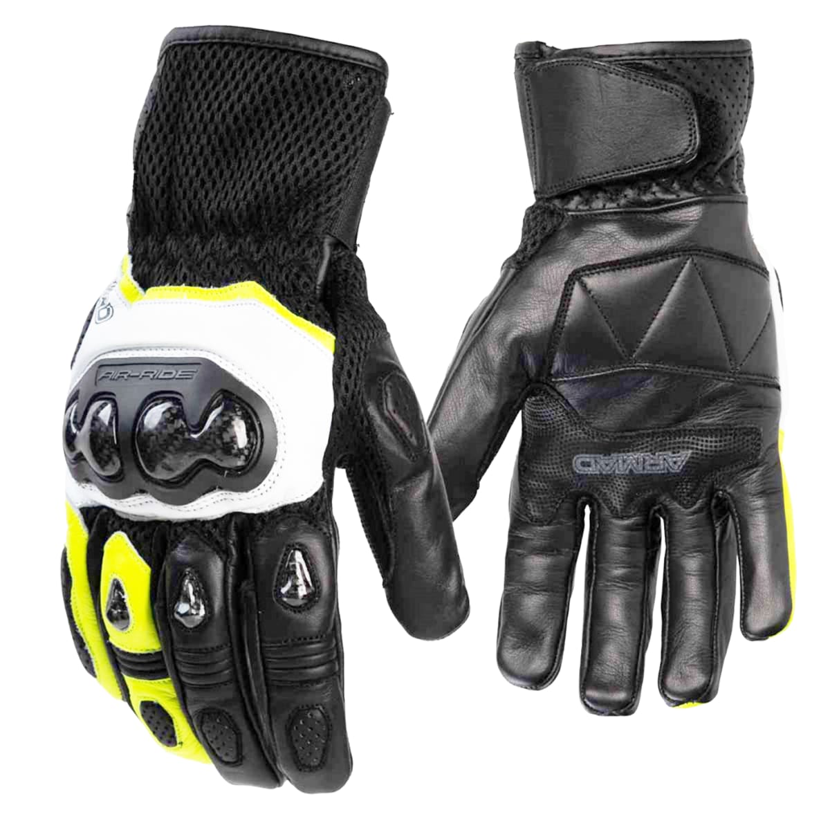 GUANTE ARMAD AIR MESH NEGRO/BCO/AMAR1