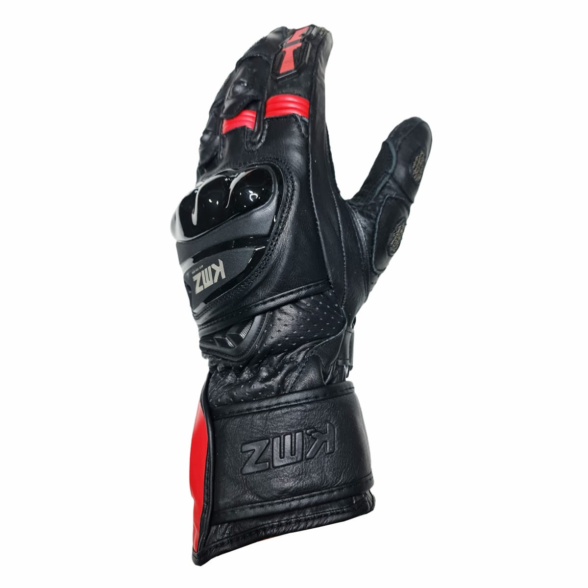 GUANTE CUERO KMZ CEMENTERY NEGRO/ROJO1