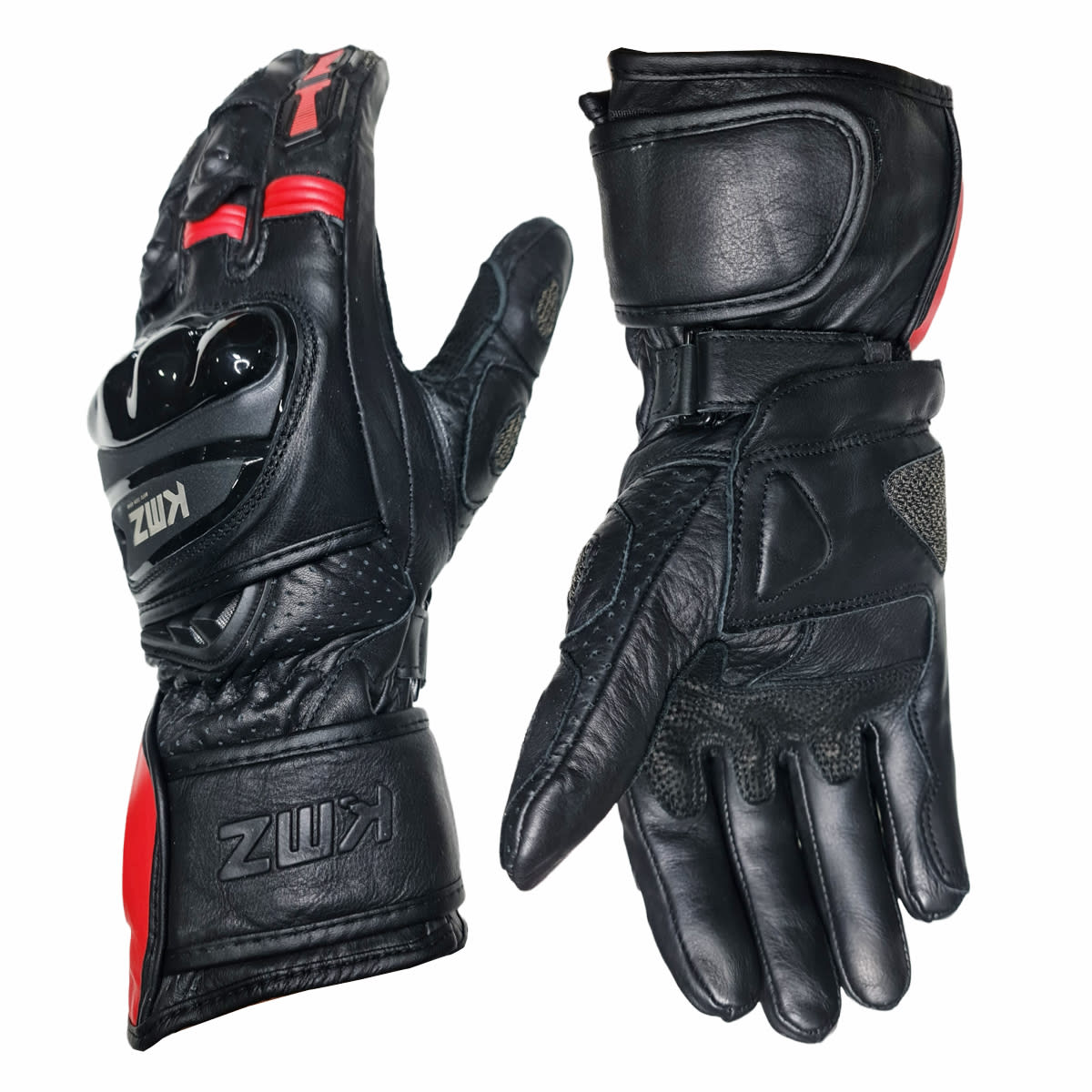 GUANTE CUERO KMZ CEMENTERY NEGRO/ROJO3