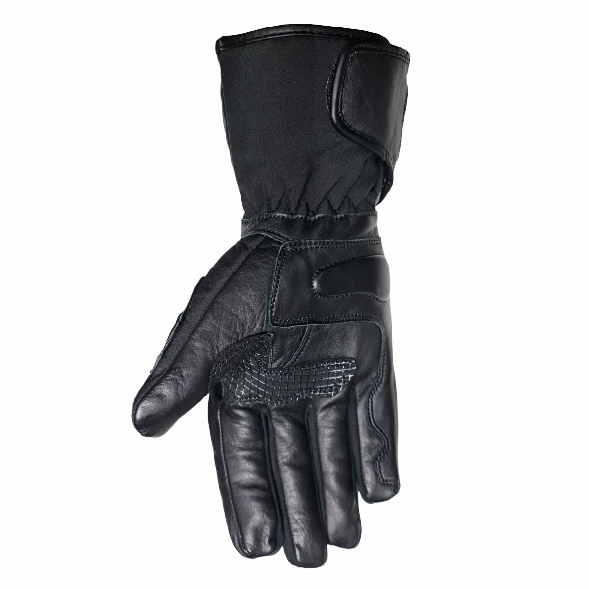 GUANTE CUERO KMZ FORBIDEN NEGRO/AZUL2