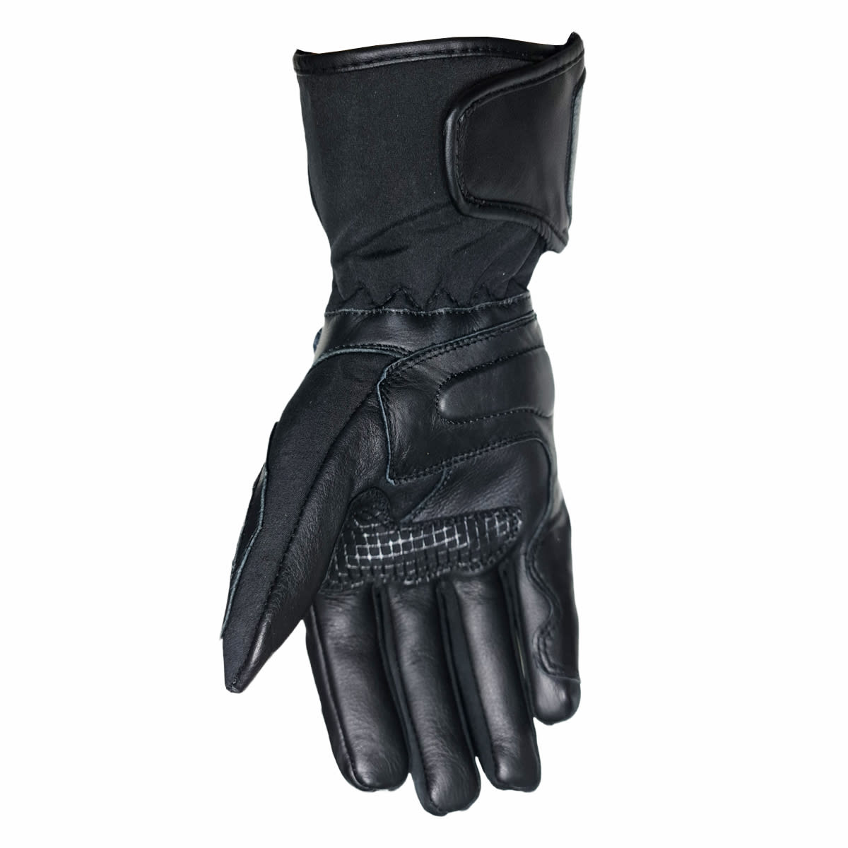 GUANTE CUERO KMZ FORBIDEN NEGRO/GRIS2