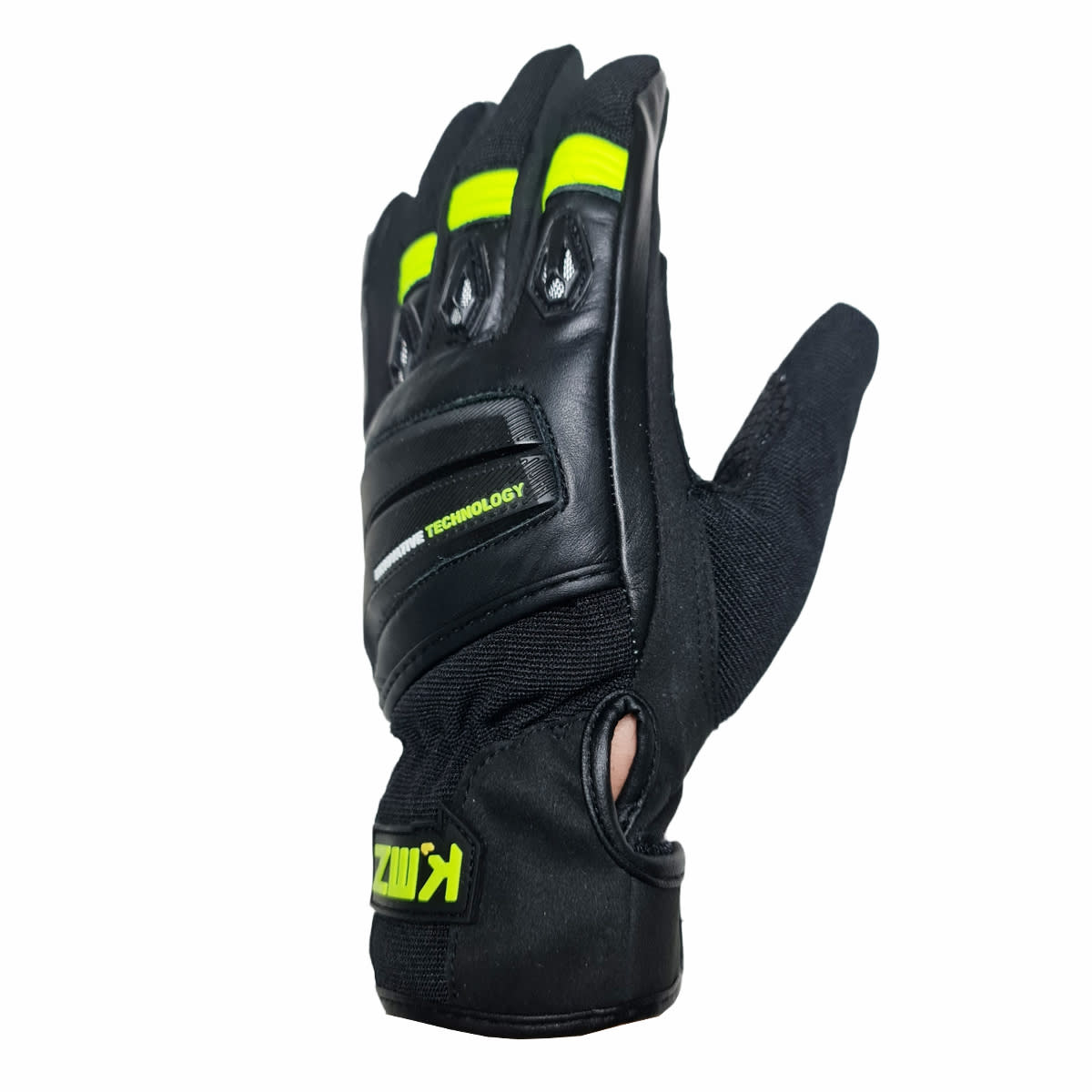 GUANTES CUERO KMZ RAPTOR II NEGRO/AMARILLO1