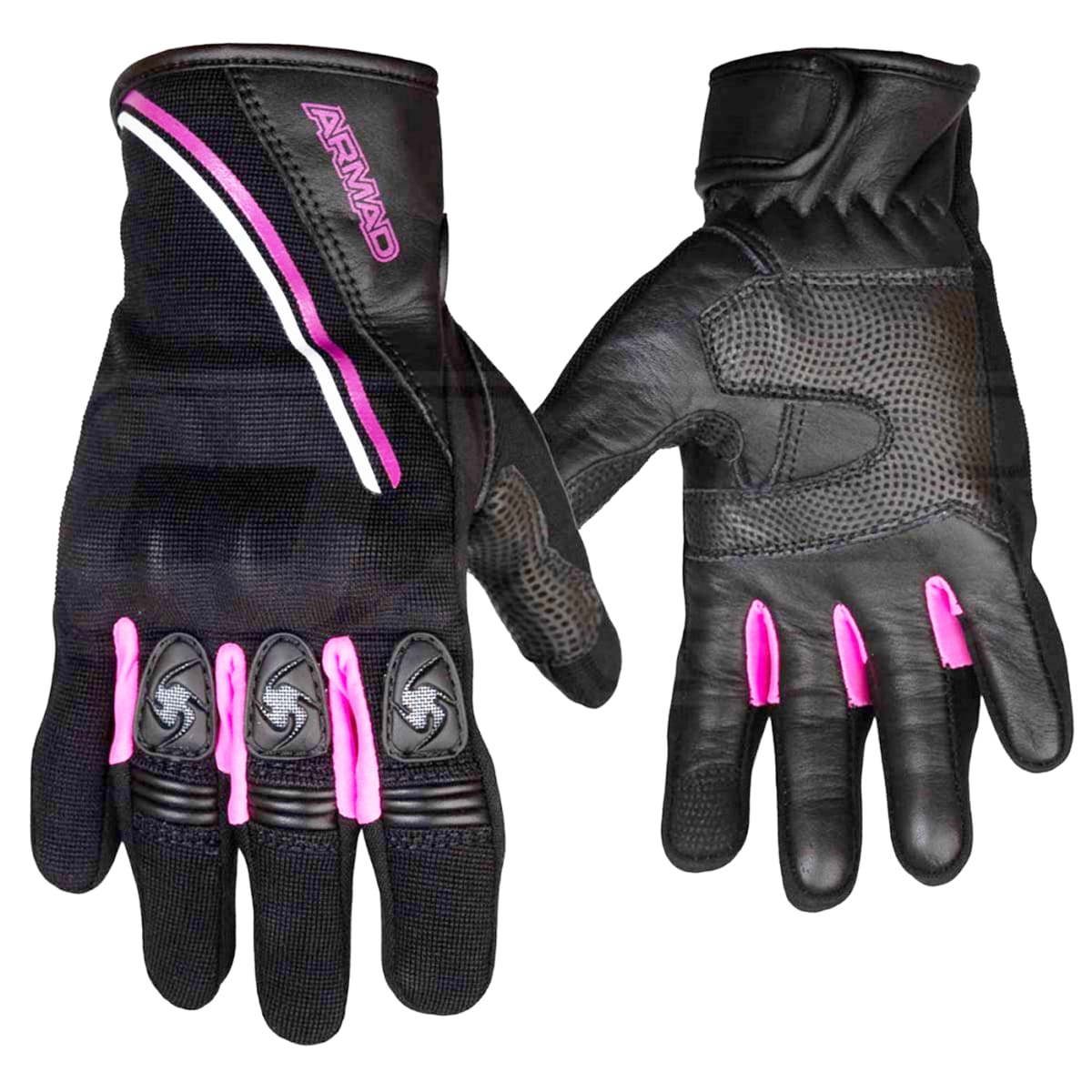GUANTE ARMAD ROMA NEGRO ROSA1