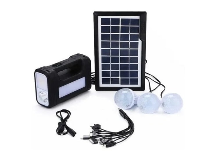 03294 XL KIT SOLAR EMERGENCIA AMPOLLETAS + LINTERNA (16) 0