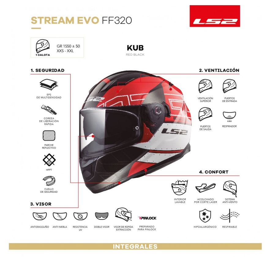 CASCO LS2 FF 320 EVO KUB ROJO NEGRO2