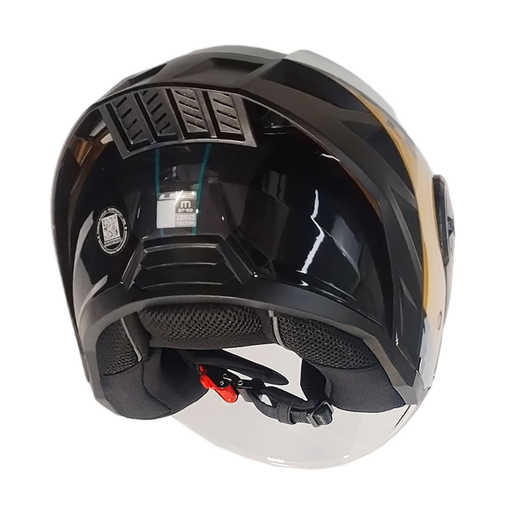 CASCO ABIERTO LS2 OF616 AIRFLOW II COVER BLANCO CAFE2