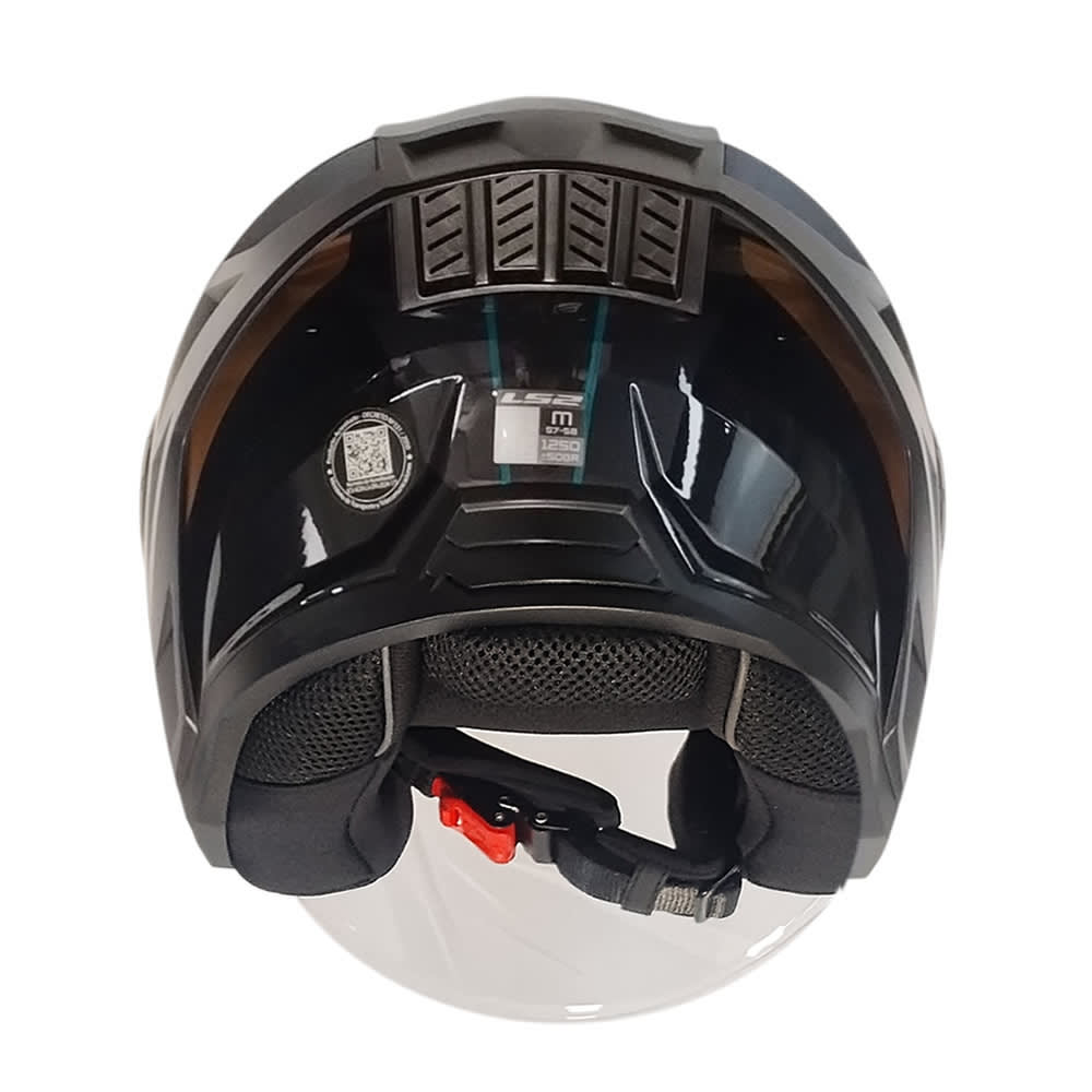 CASCO ABIERTO LS2 OF616 AIRFLOW II COVER BLANCO CAFE5