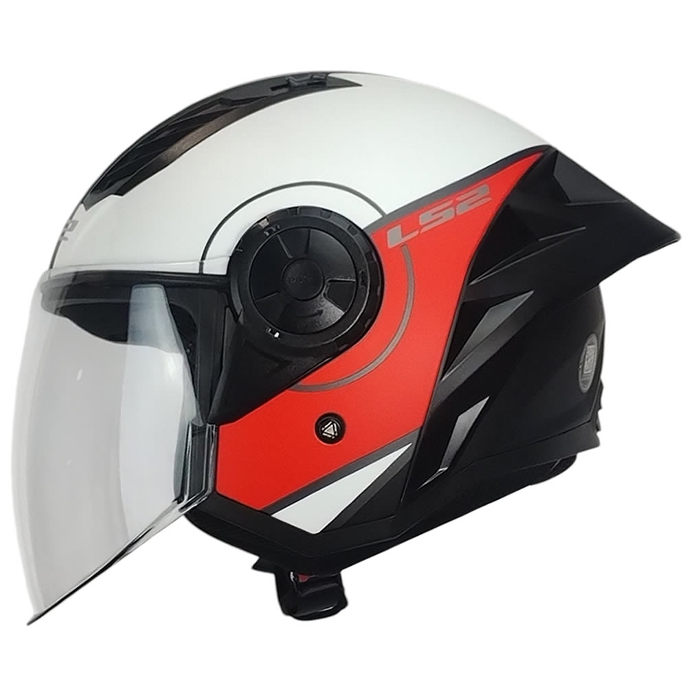 CASCO ABIERTO LS2 OF616 AIRFLOW II COVER BLANCO ROJO1
