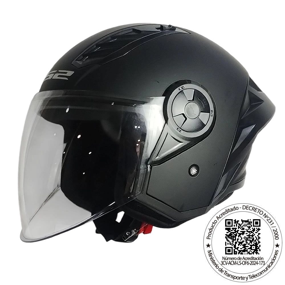 CASCO ABIERTO LS2 OF616 AIRFLOW II NEGRO MATTE3