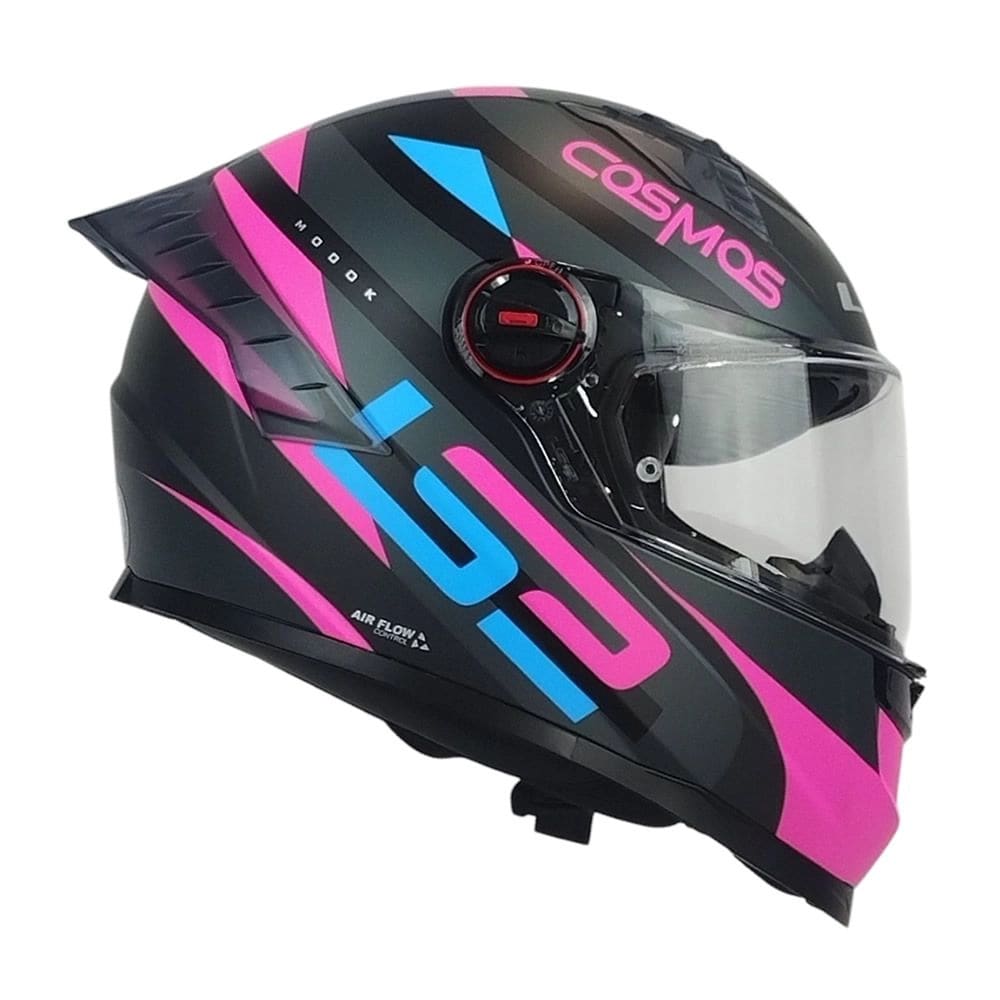 CASCO LS2 FF816 COSMOS MODOK NEG ROSA MATE SPOILER TRANSPARENTE5