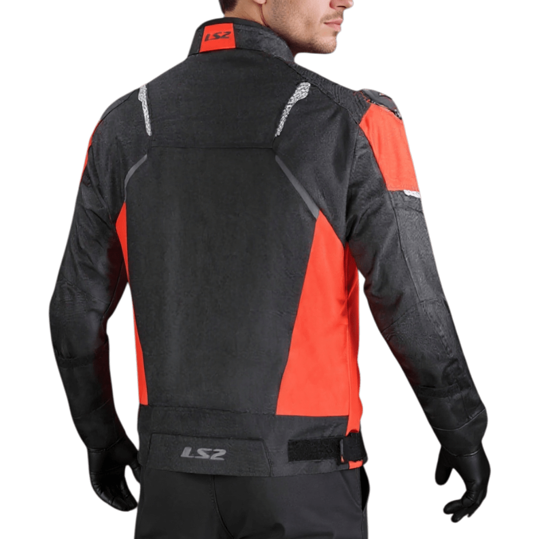 CHAQUETA LS2 ZOOM NEGRA ROJA2