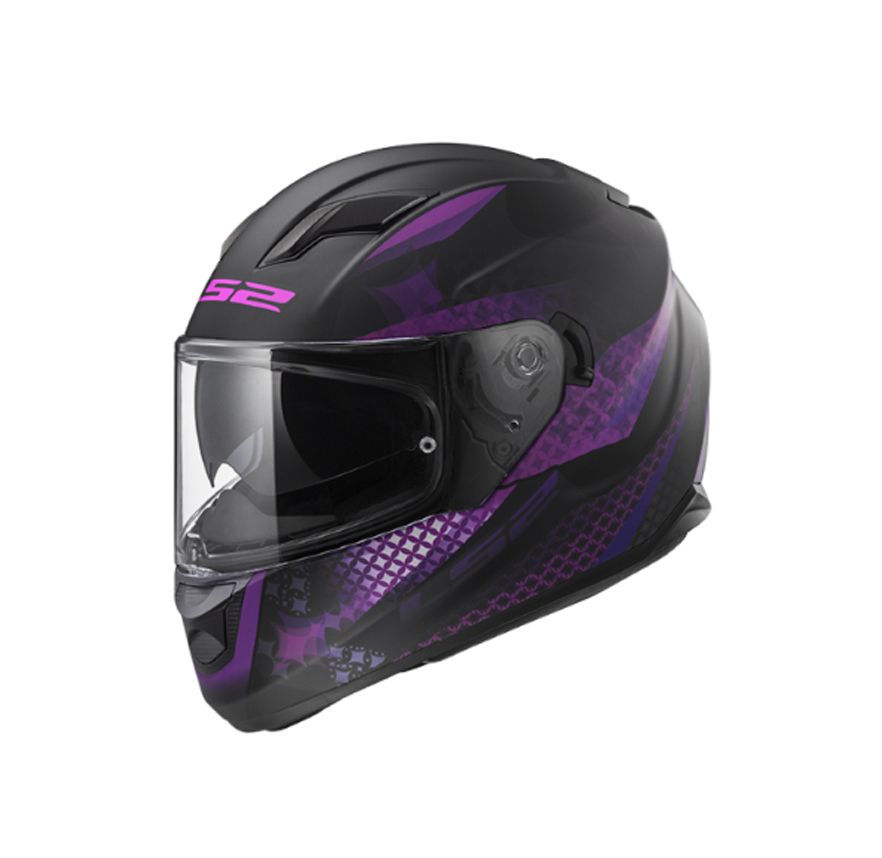 CASCO LS2 FF 320 EVO LUX NEGRO ROSA MATE1