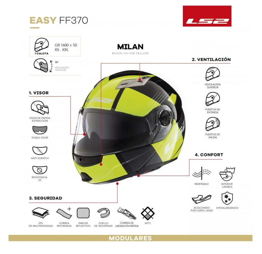 CASCO LS2 FF 370 MILAN NEGRO AMARILLO3