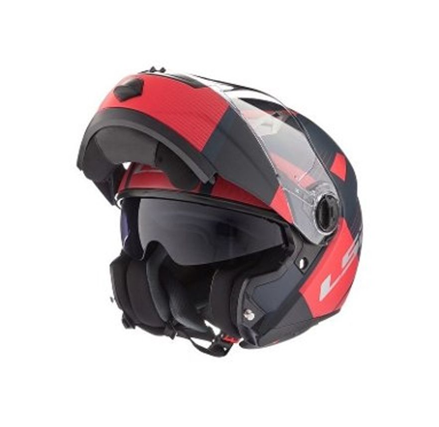CASCO LS2 FF 370 MILAN GRIS/ROJO MATE1