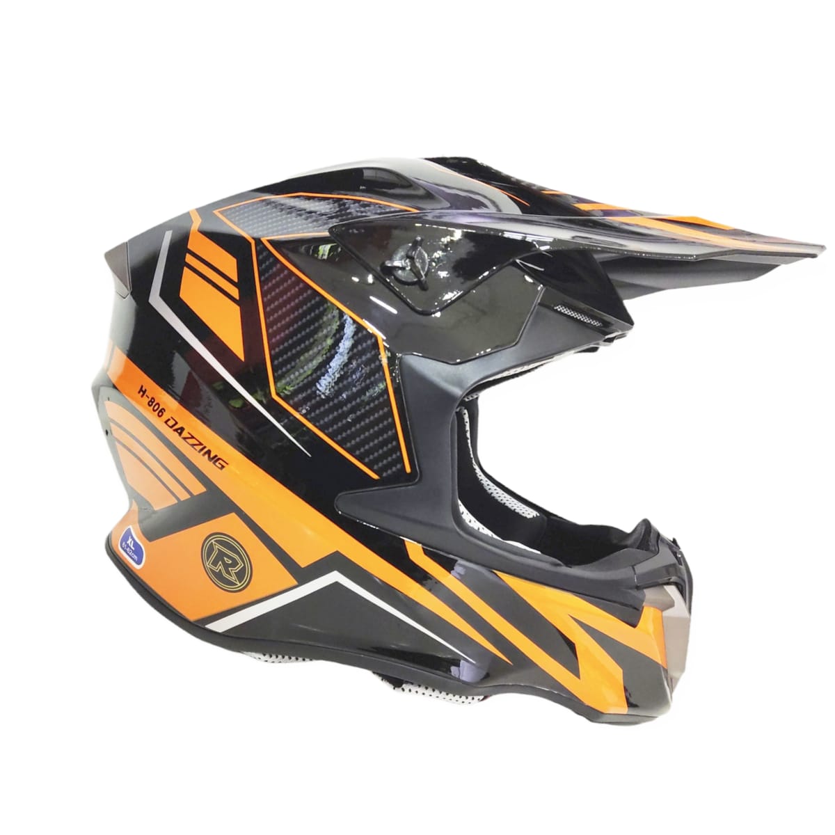 CASCO CROSS AREX MR-806 NEGRO NARANJO4