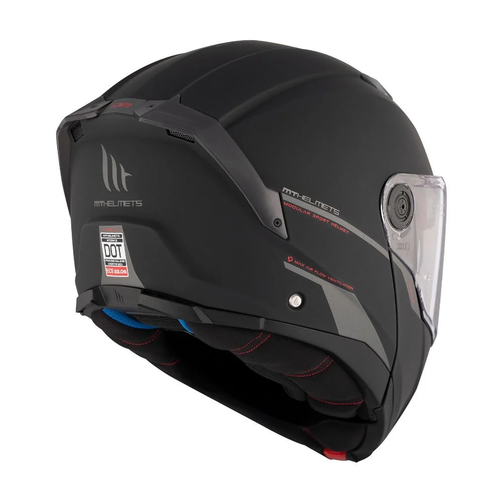 CASCO MT FU404SV ATOM 2 SV SOLID A1 NEGRO MATE + PINLOCK MT-V-353