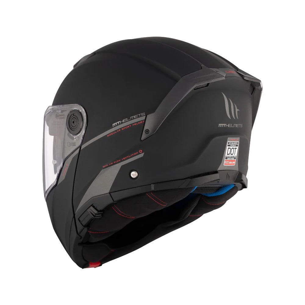 CASCO MT FU404SV ATOM 2 SV SOLID A1 NEGRO MATE + PINLOCK MT-V-355