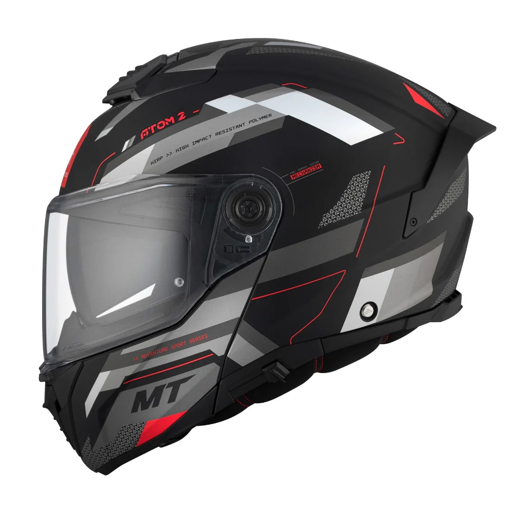 CASCO MT FU404SV ATOM 2 SV BAST D5 ROJO MATE + PINLOCK MT-V-351
