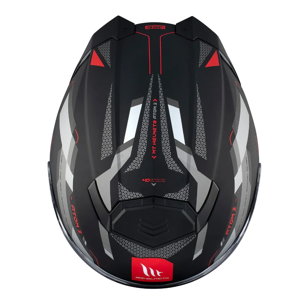 CASCO MT FU404SV ATOM 2 SV BAST D5 ROJO MATE + PINLOCK MT-V-357