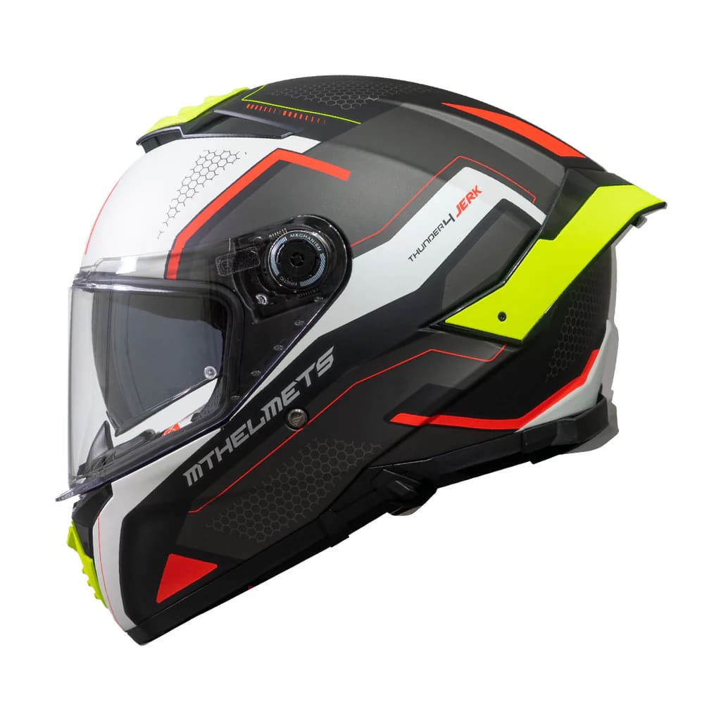 CASCO MT FF118SV THUNDER 4 SV JERK D3 AMARILLO FLUOR PERLA MATE + PLK1