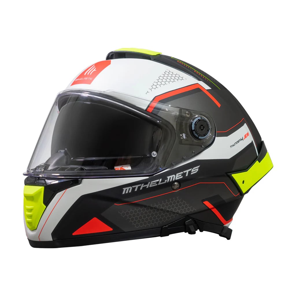 CASCO MT FF118SV THUNDER 4 SV JERK D3 AMARILLO FLUOR PERLA MATE + PLK2