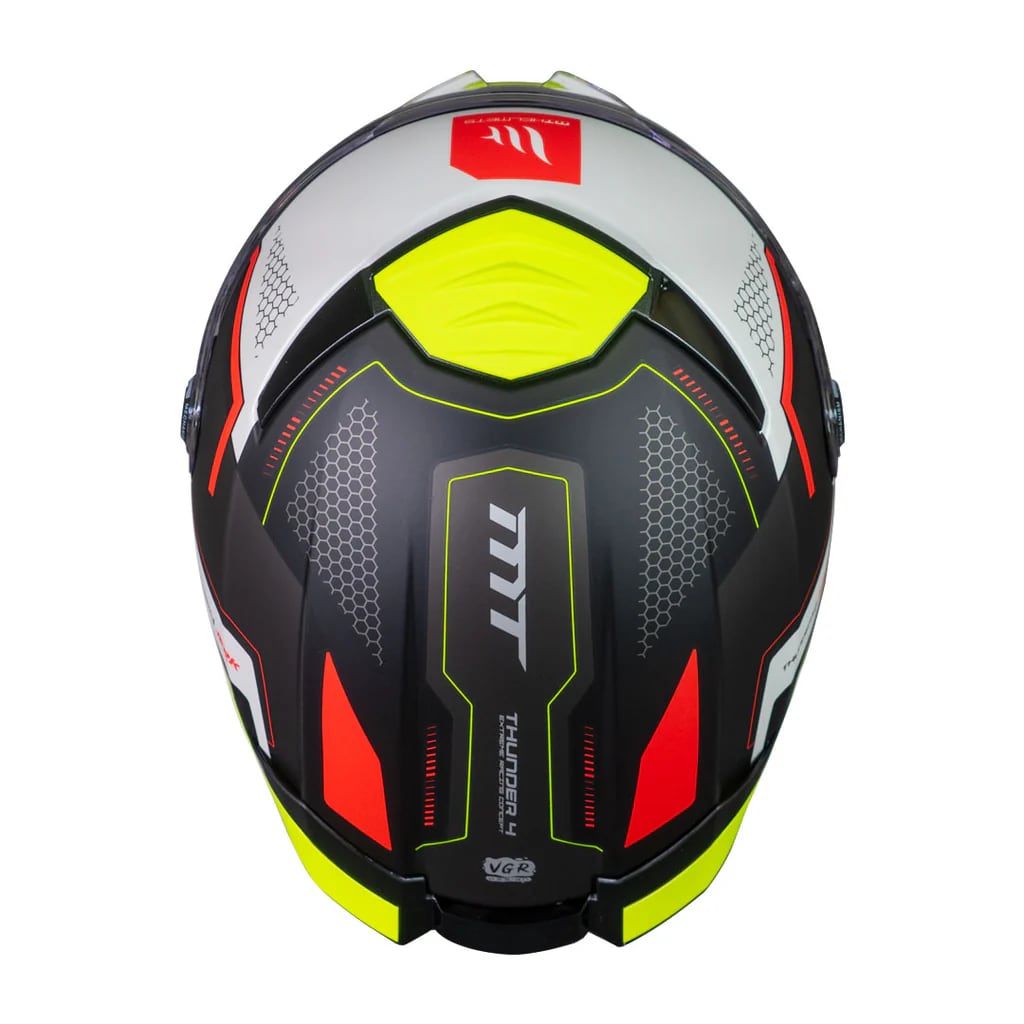 CASCO MT FF118SV THUNDER 4 SV JERK D3 AMARILLO FLUOR PERLA MATE + PLK6