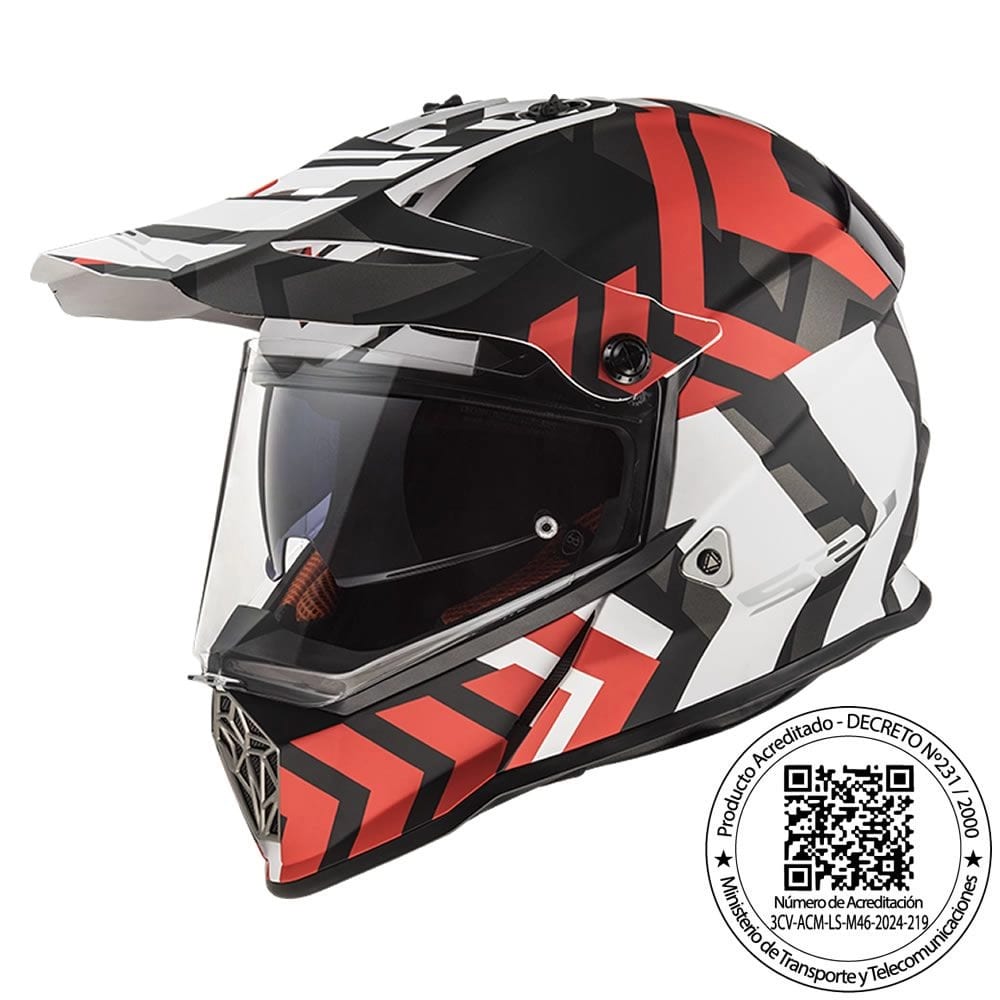 CASCO LS2 MX 436 EVO EXTREME NGO/ROJO7