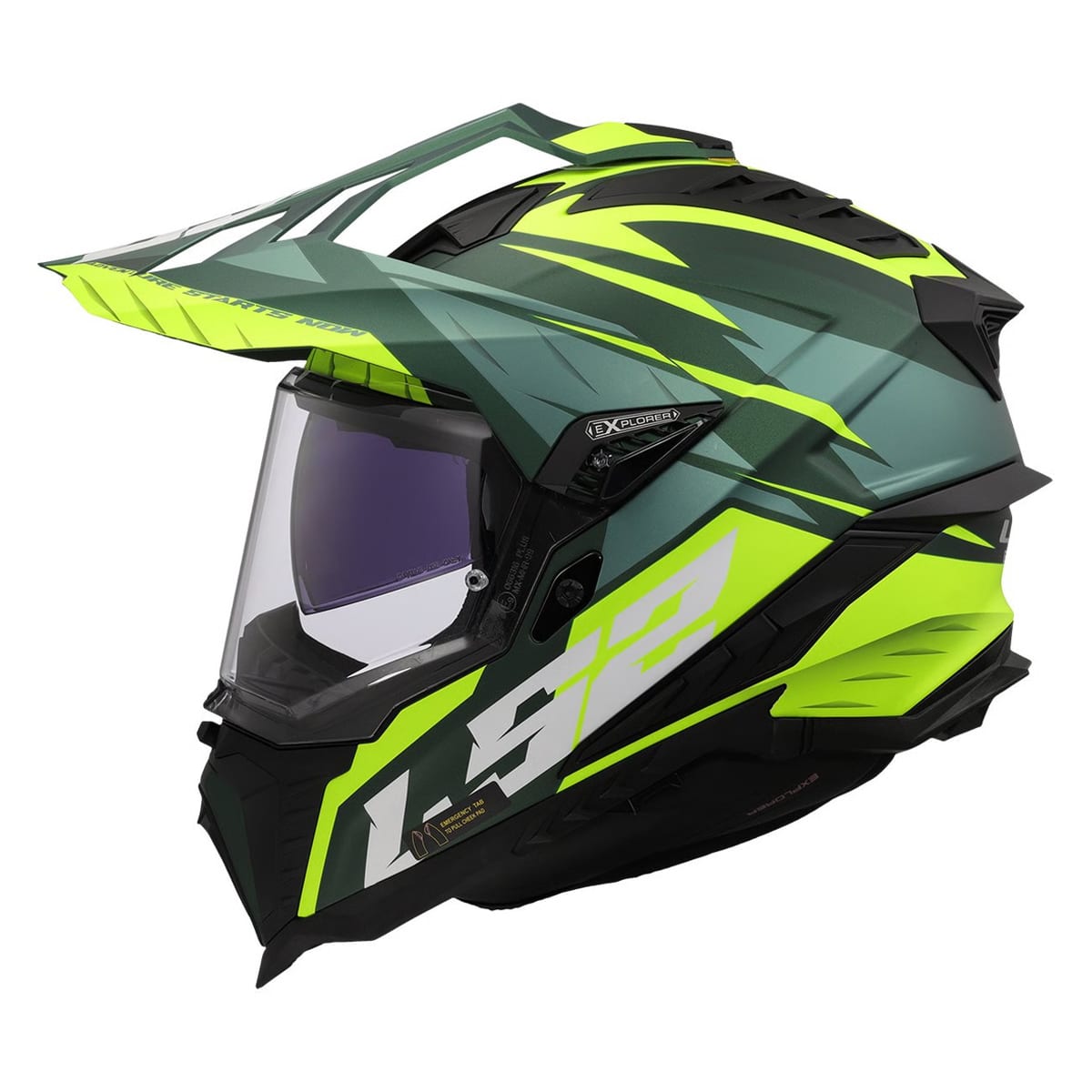 CASCO LS2 MX701 EXPLORER SPIRE VERDE AMARILLO MATE2