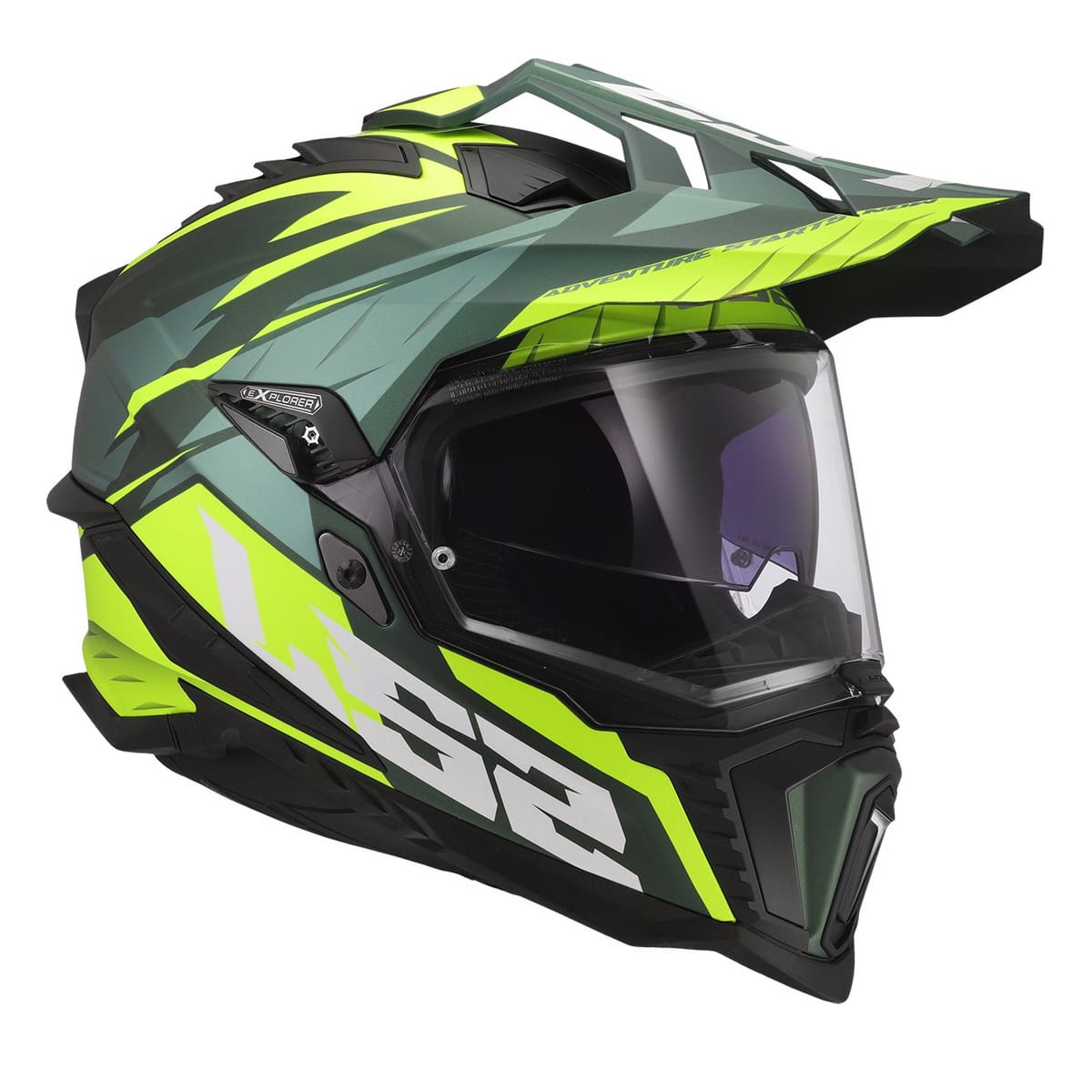 CASCO LS2 MX701 EXPLORER SPIRE VERDE AMARILLO MATE7