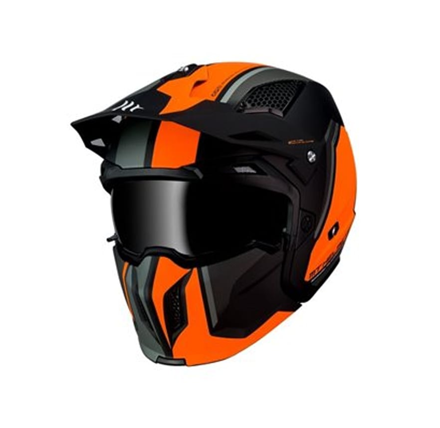 CASCO MT STREETFIGHTER TWIN C4 NARANJA FLUOR MATE2