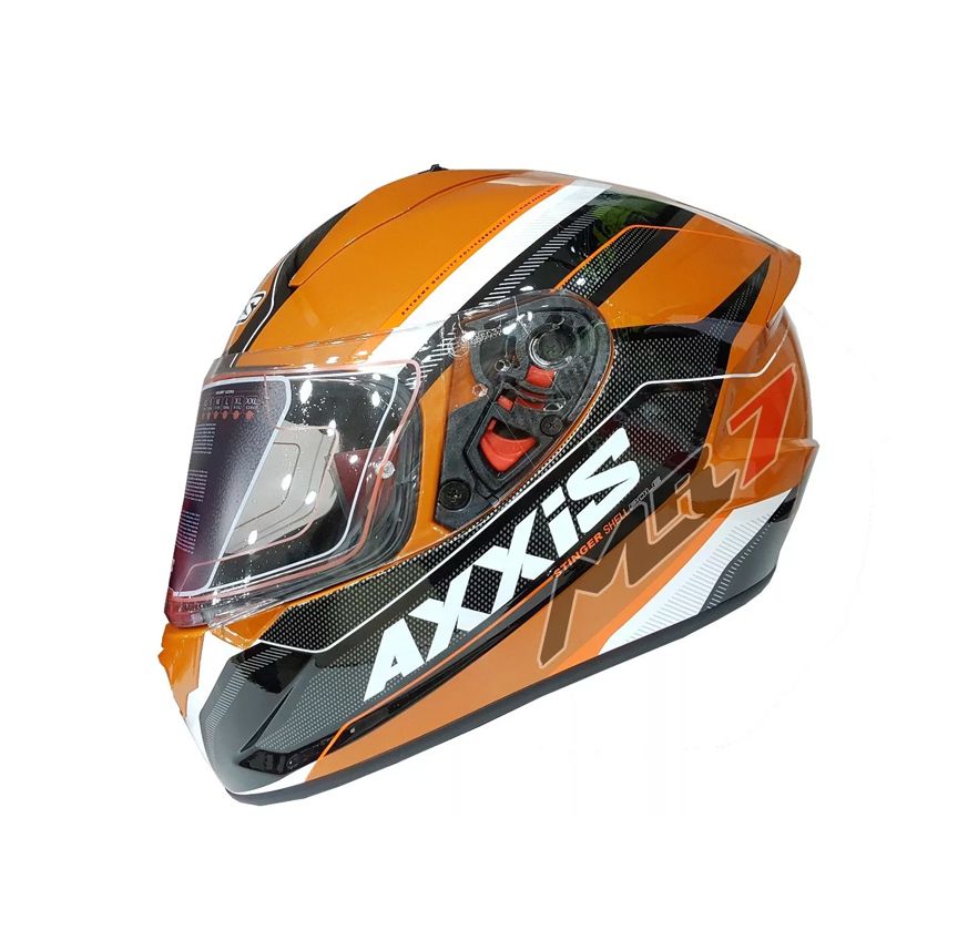 CASCO AXXIS POLE NEGRO NARANJO1