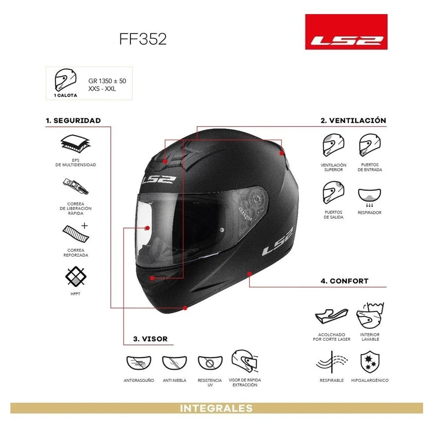 CASCO LS2 FF 352 MONO NEGRO BRILLANTE2