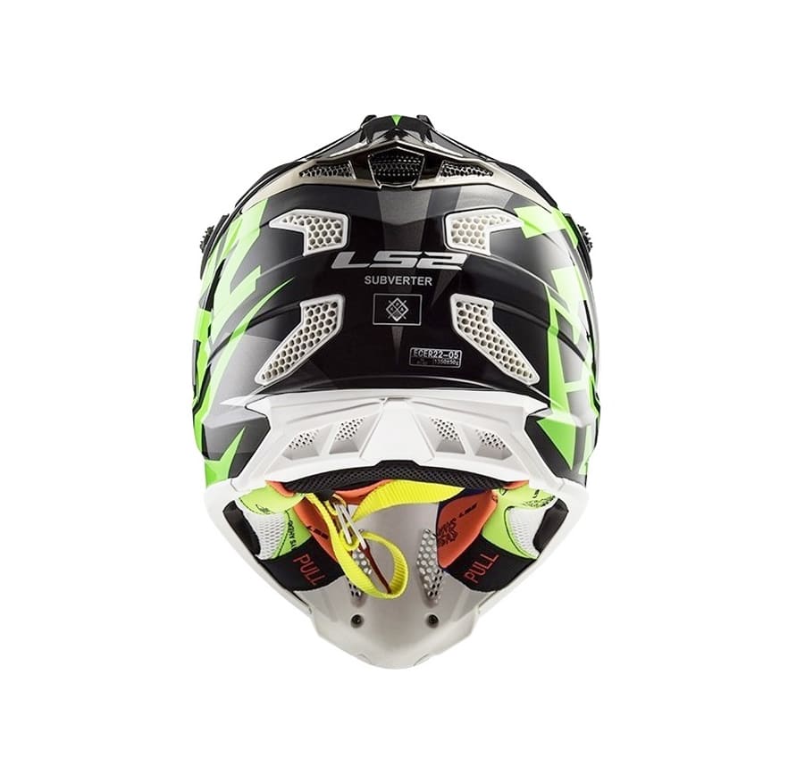 CASCO LS2 MX 470 SUBVERTER NIMBLE NEG/BCO/VERDE4