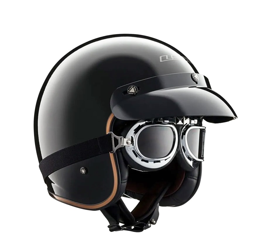 CASCO LS2 OF 583 BOBBER NEGRO BRILLO2