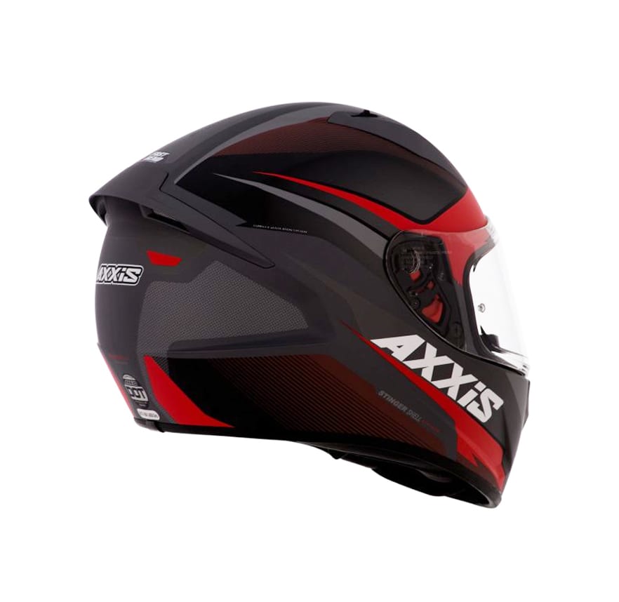CASCO AXXIS STINGER DIVIDE NEGRO ROJO MATE3