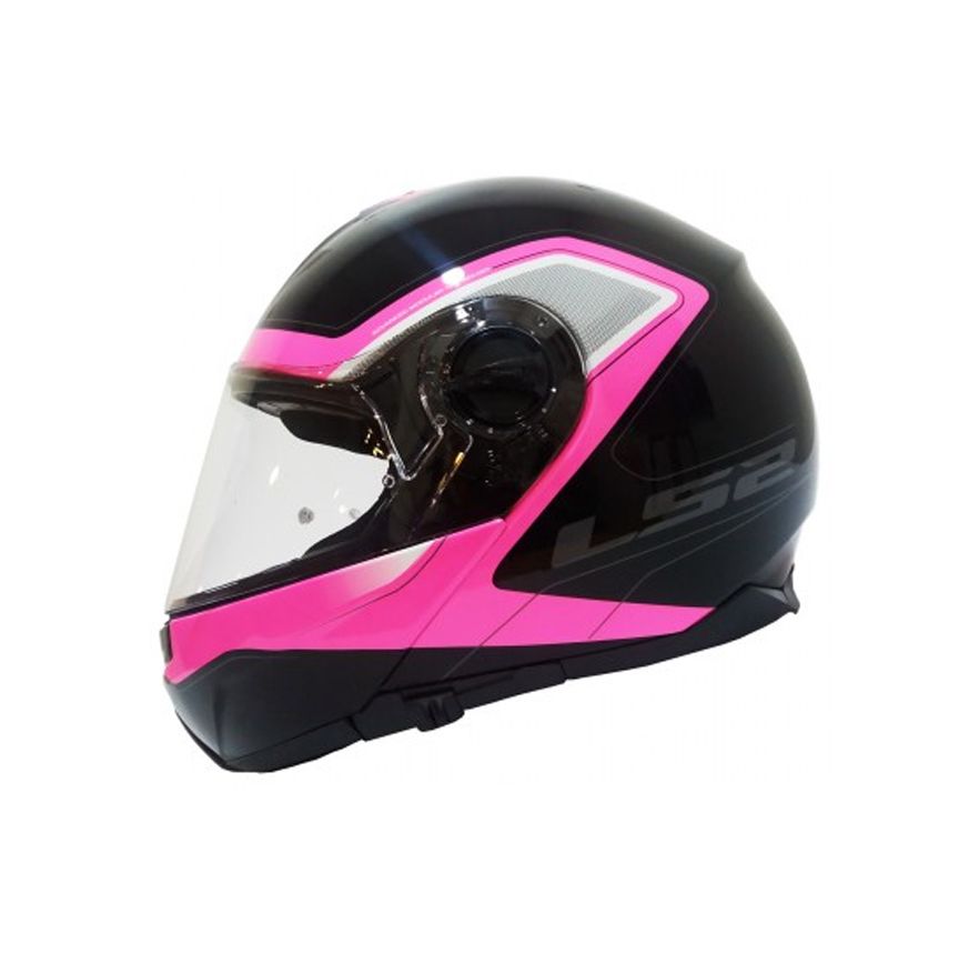 CASCO LS2 FF 325 STROBE CIVIK NEGRO ROSA1